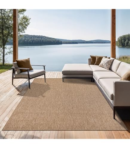 IKEA VODSKOV Rug, flatwoven, 133x195 cm, Natural/Light Grey